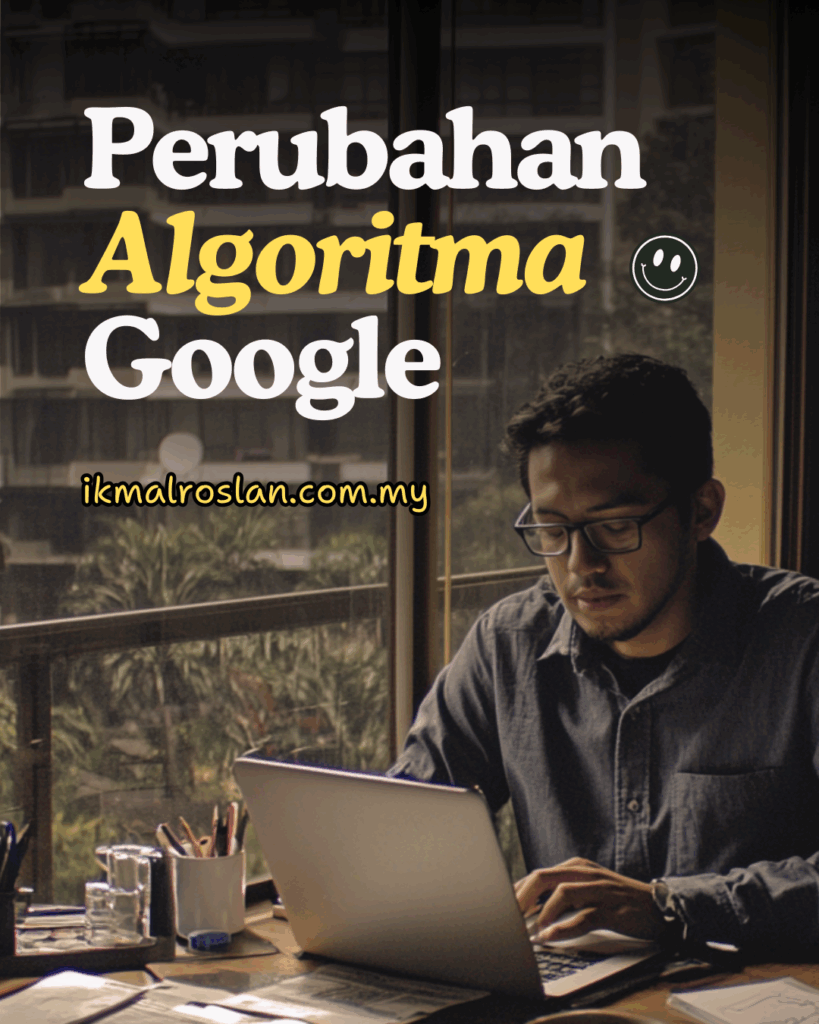 Seorang lelaki Melayu lewat 30-an sedang fokus menulis di komputer riba di meja kayu berhampiran tingkap dengan cahaya semula jadi yang lembut. Dikelilingi oleh nota, buku, dan secawan kopi, dia menaip dengan penuh tumpuan. Terdapat nota kecil di dinding bertulis “Tulis untuk manusia.” Suasana kelihatan profesional, realistik, dan tenang, menggambarkan pengalaman sebenar seorang penulis yang berdedikasi.